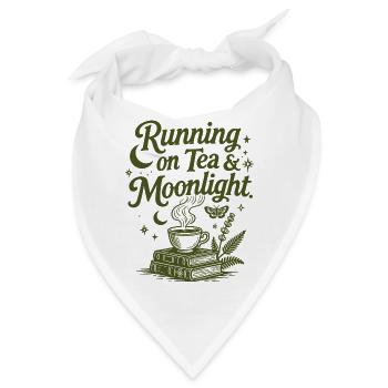 Running on Tea & Moonlight Spruch - Bandana - Weiß - Vorne