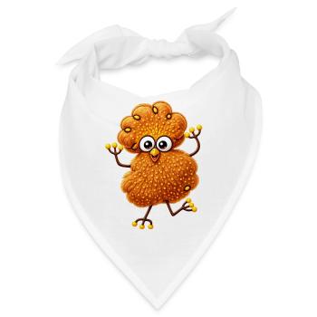 Kuschel Pompom - Bandana - Weiß - Vorne
