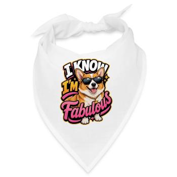 Pembrokenwelshcorgi - Bandana - Weiß - Vorne