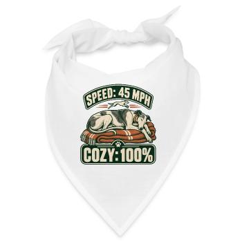 Greyhound Cozy Club Speed & Cozy T-Shirt - Bandana - Weiß - Vorne