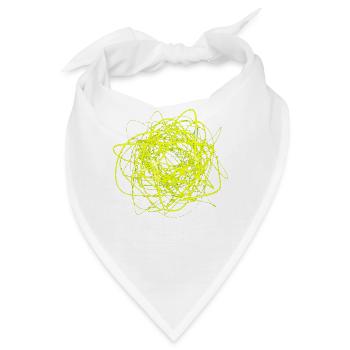 Überdenken, Kritzel-Neon - Bandana - Weiß - Vorne