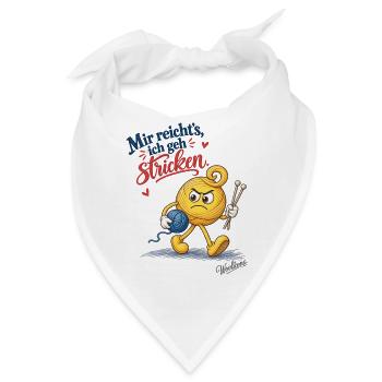 Mir reicht’s, ich geh stricken! - Woolicon - Bandana - Weiß - Vorne