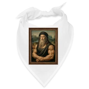 Muskulöser Da Vinci - Bandana - Weiß - Vorne