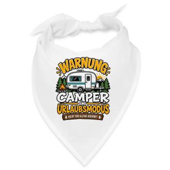 Warnung Camper im Urlaubsmodus - Bandana - Weiß - Vorne