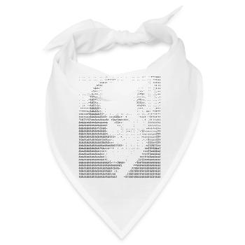 Freud ASCII Kunstporträt - Bandana - Weiß - Vorne