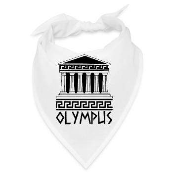 Tempel des Olymps (Schwarz) - Bandana - Weiß - Vorne