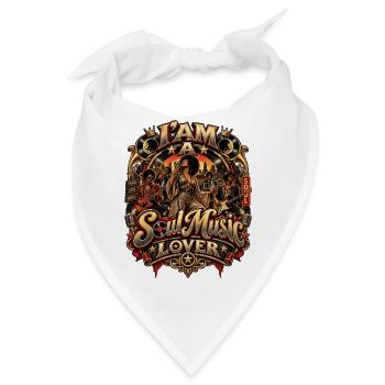 Soul Music Lover – Vintage Funk Rhythm and Blues  - Bandana - Weiß - Vorne