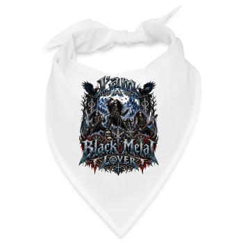 Black Metal Lover – Extreme Metal Music Fan - Bandana - Weiß - Vorne