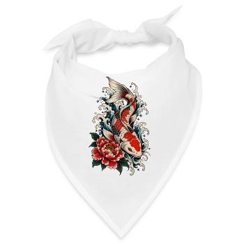 Koi-fische Japanische Koi-fische Koi-karpfen - Bandana - Weiß - Vorne