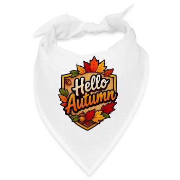 Hallo Herbstlaub Logo - Bandana - Weiß - Vorne