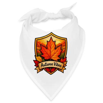 Herbstlaub Shield Vibes - Bandana - Weiß - Vorne