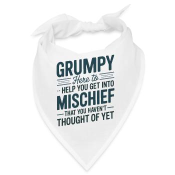 Grumpy hier, um dir zu helfen, in Unfug einzusteigen - Bandana - Weiß - Vorne