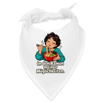 Ramen-Wortspiel – Frau - Bandana - Weiß - Vorne