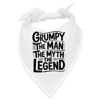 Grumpy der Mann, der Mythos, die Legende - Bandana - Weiß - Vorne