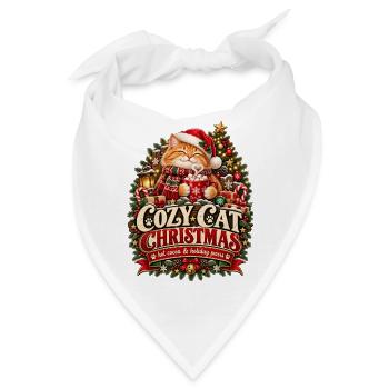 Cozy Cat Christmas - Bandana - Weiß - Vorne