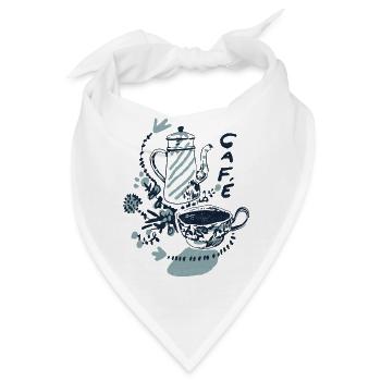 Café - Bandana - Weiß - Vorne