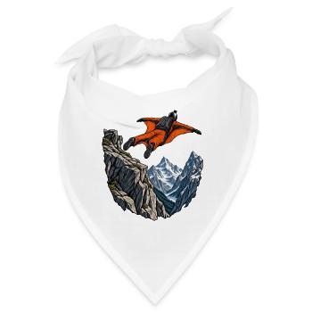 Wingsuitflug über Alpen - Bandana - Weiß - Vorne