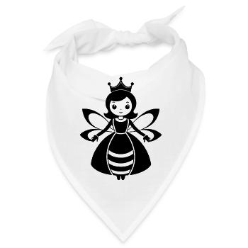 Niedliche Queen Bee - Bandana - Weiß - Vorne
