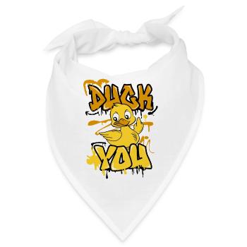 Duck you - Bandana - Weiß - Vorne