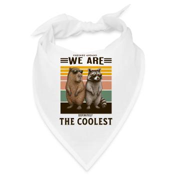 Cooles Capybara & Waschbär Spruch Design - Bandana - Weiß - Vorne