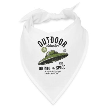 UFO Design Outdoor Adventure Space Spruch - Bandana - Weiß - Vorne