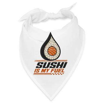 Sushi ist mein Treibstoff – lustiges Sushi-Liebhaber-Retro-Design - Bandana - Weiß - Vorne