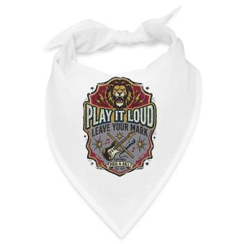 Rock And Roll Lew Music Retro-Gitarre - Bandana - Weiß - Vorne