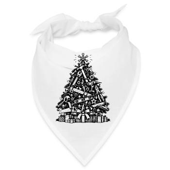 Weihnachtsgeschenk für Heimwerker - Bandana - Weiß - Vorne