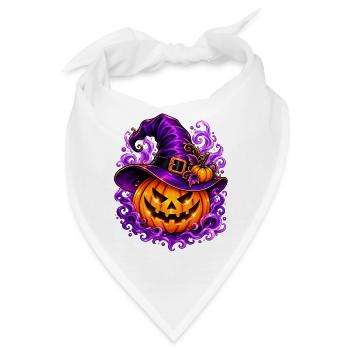 Halloween-Zauberhut Kürbis - Bandana - Weiß - Vorne