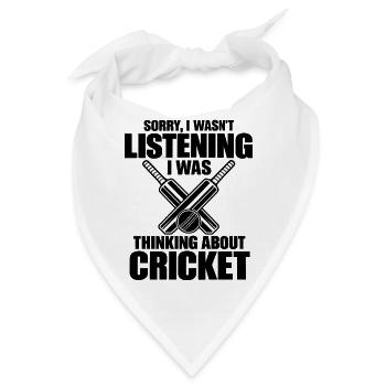 Lustiger Cricketspieler, Bowler, Schlagmann, Liebhaber, Sport - Bandana - Weiß - Vorne