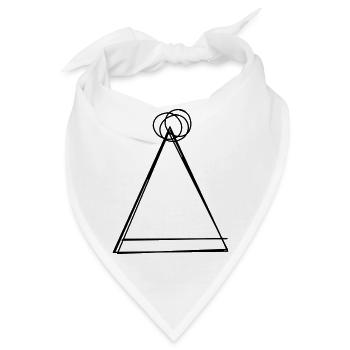 Partyhütchen handgezeichnet - Bandana - Weiß - Vorne