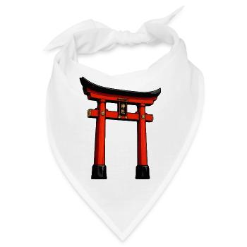 Roter Torii Türbogen Kunst - Bandana - Weiß - Vorne