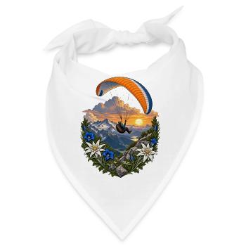 Gipfelflug im Blumenkreis - Bandana - Weiß - Vorne