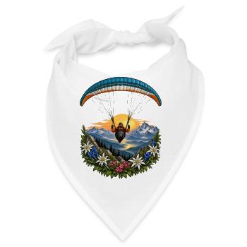 Paragliding Alpenpanorama Blumenkreis - Bandana - Weiß - Vorne