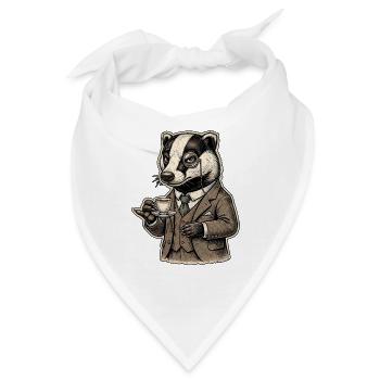 Kaffee Stinktier - Bandana - Weiß - Vorne