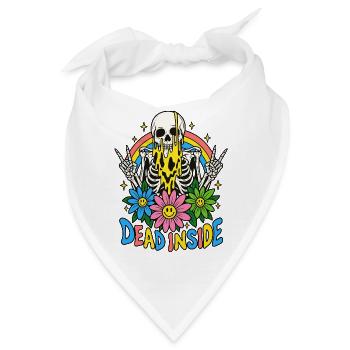 Blühendes Skelett - Bandana - Weiß - Vorne