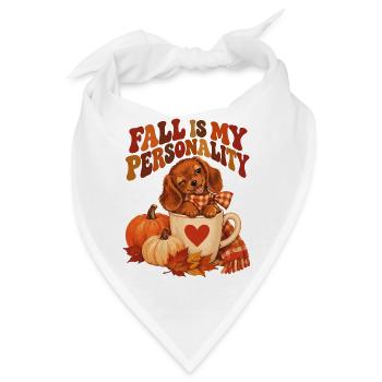 Fall Is My Personality Dachshund Puppy - Bandana - Weiß - Vorne