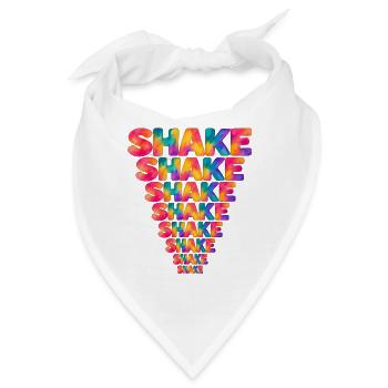 Shake – bunte Aquarelltypografie im Dreieck - Bandana - Weiß - Vorne