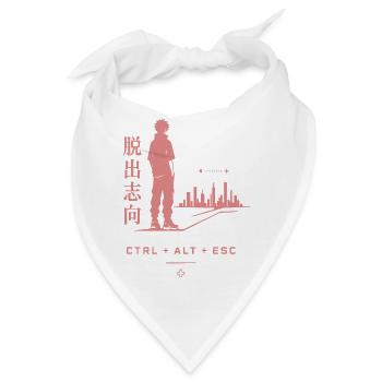 Fluchtblick: Stadt und Ctrl Alt Esc - Bandana - Weiß - Vorne