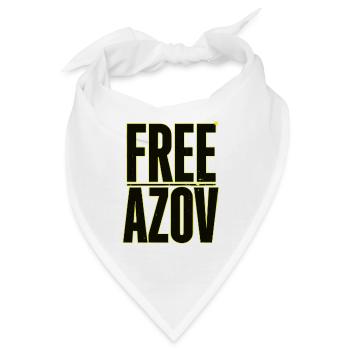 Free Azov – Neon-Block-Typografie - Bandana - Weiß - Vorne