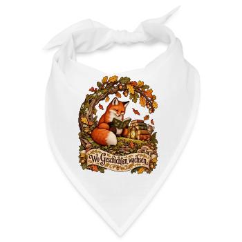Wo Geschichten wachsen - Bandana - Weiß - Vorne