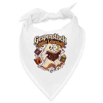 Gespenstisch guter Lesestoff - Bandana - Weiß - Vorne