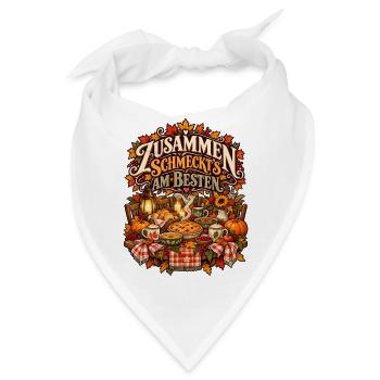 Gutes Essen, liebe Menschen - Bandana - Weiß - Vorne
