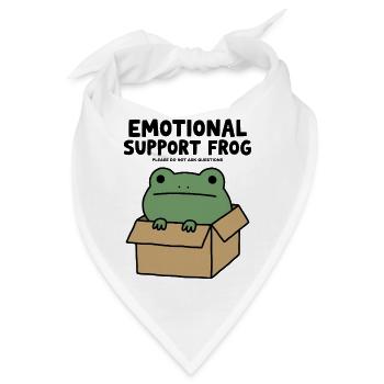Emotionaler Unterstützungsfrosch - Bandana - Weiß - Vorne