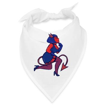 Crimson Devil Pinup - Bandana - Weiß - Vorne