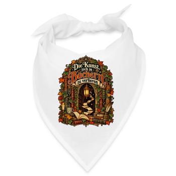 Die Kunst, sich in Büchern zu verlieren - Bandana - Weiß - Vorne
