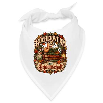 Bücherwurm aus Leidenschaft - Bandana - Weiß - Vorne