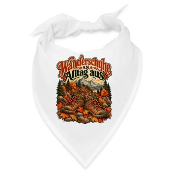 Wanderschuhe an, Alltag aus - Bandana - Weiß - Vorne