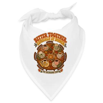 Zusammen schmeckt's am besten - Bandana - Weiß - Vorne