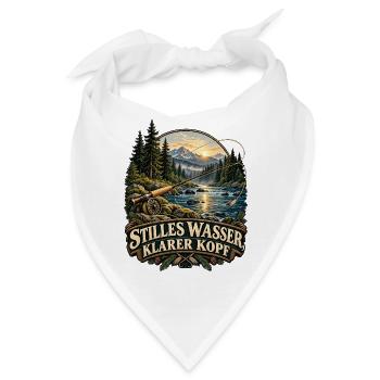 Stilles Wasser, klarer Kopf - Bandana - Weiß - Vorne